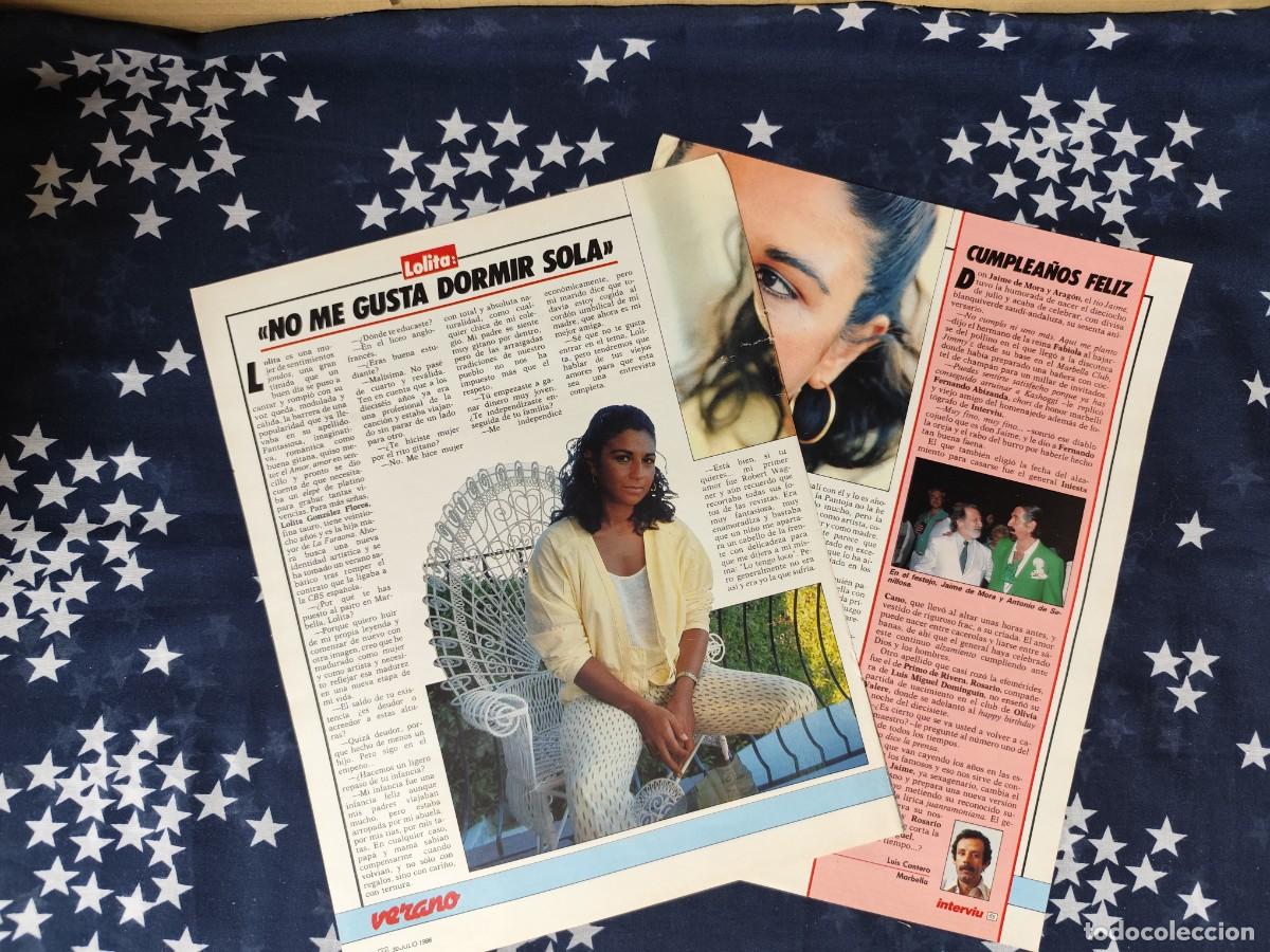 Coleccionismo de revista Intervi&uacute;: Lolita No me gusta dormir sola .Recorte/Cliping Revista Interviu 533-1986