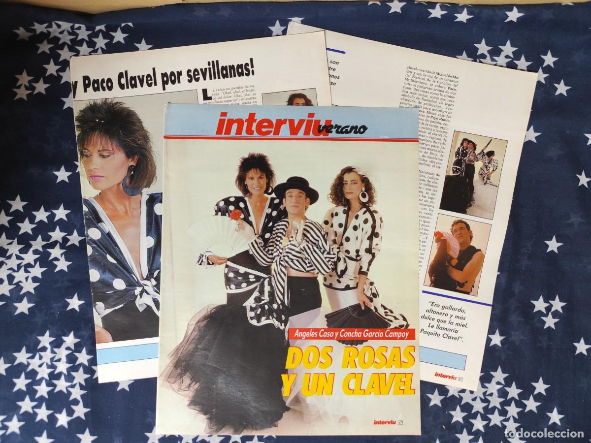 Coleccionismo de revista Intervi&uacute;: Dos Rosas y un Clavel .Recorte/Cliping Revista Interviu 533-1986