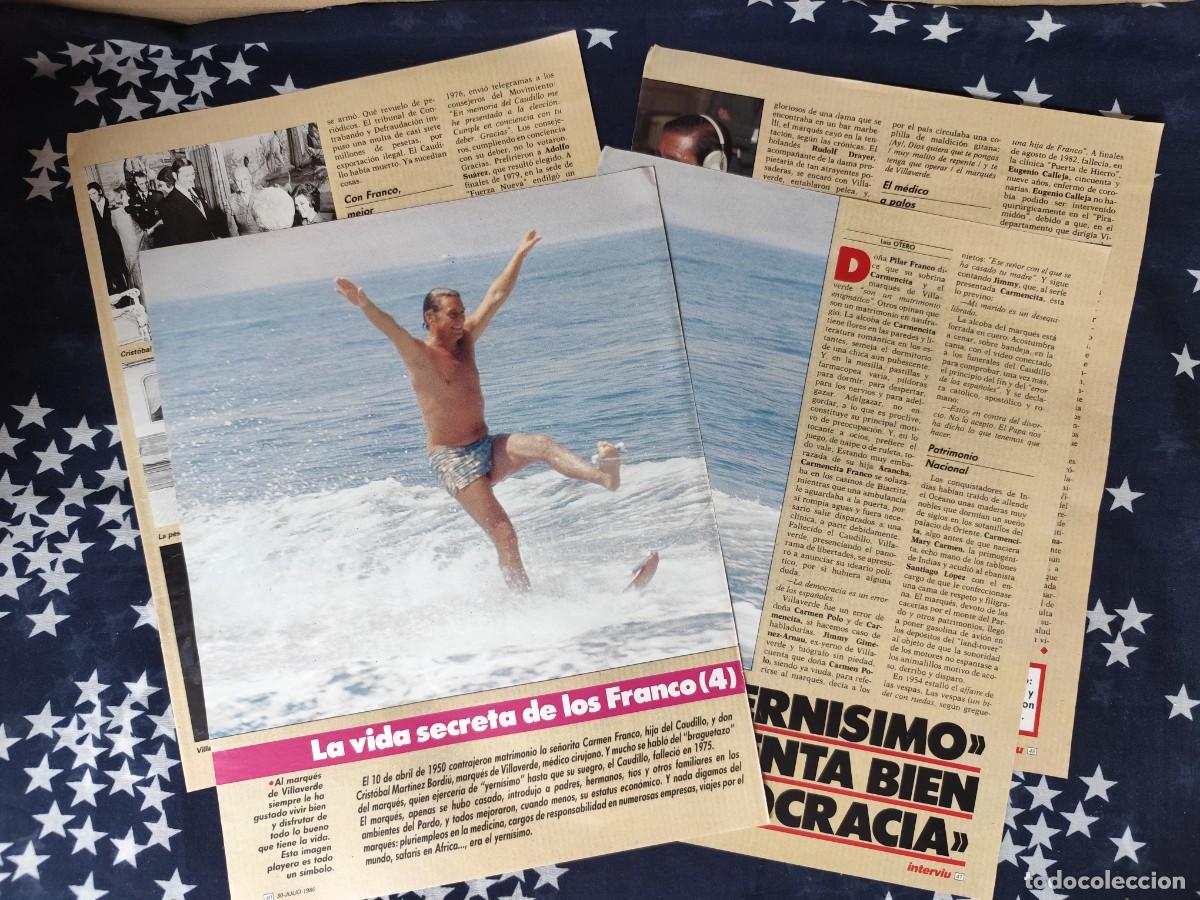Coleccionismo de revista Intervi&uacute;: La vida secreta de los Franco (4).Recorte/Cliping Revista Interviu 533-1986