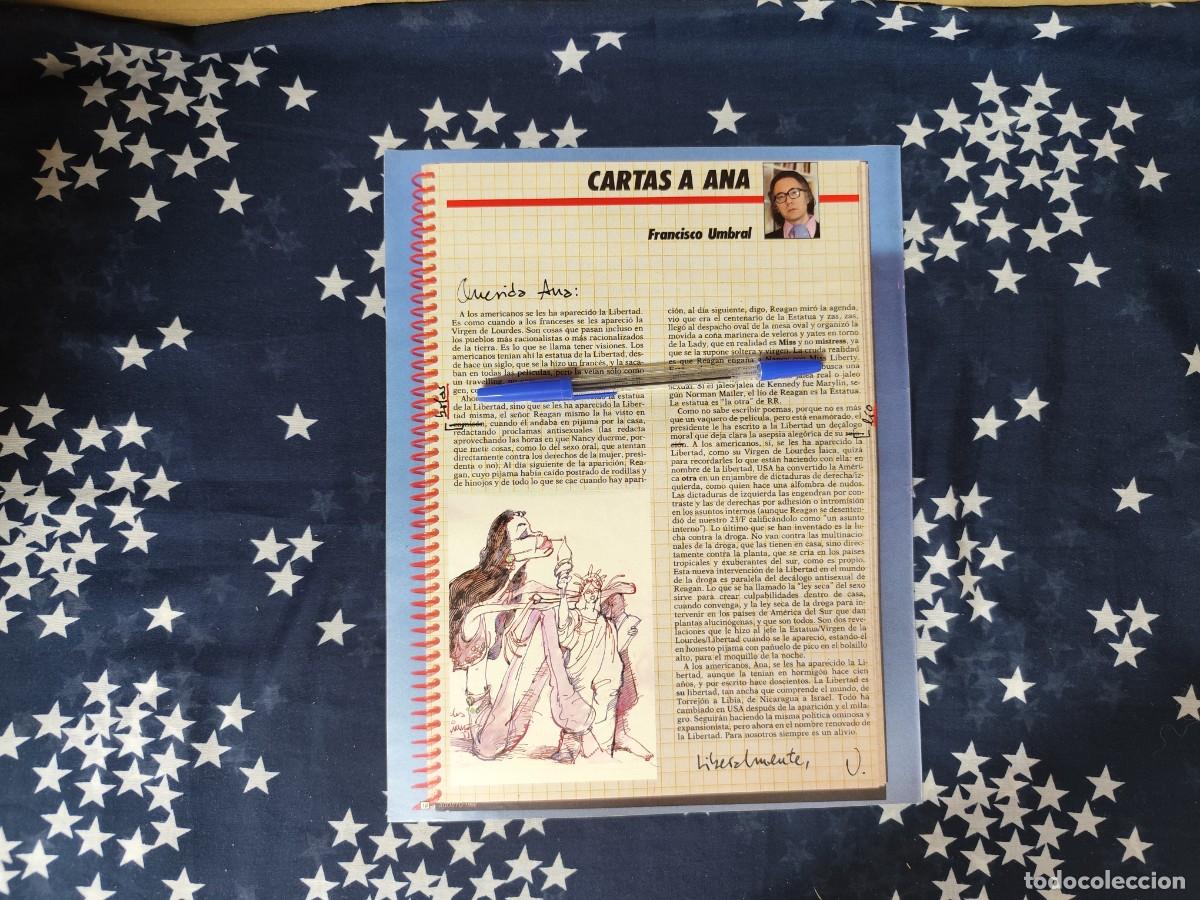 Coleccionismo de revista Intervi&uacute;: Cartas a Ana Francisco Umbral Recorte/Cliping Revista Interviu 534-1986