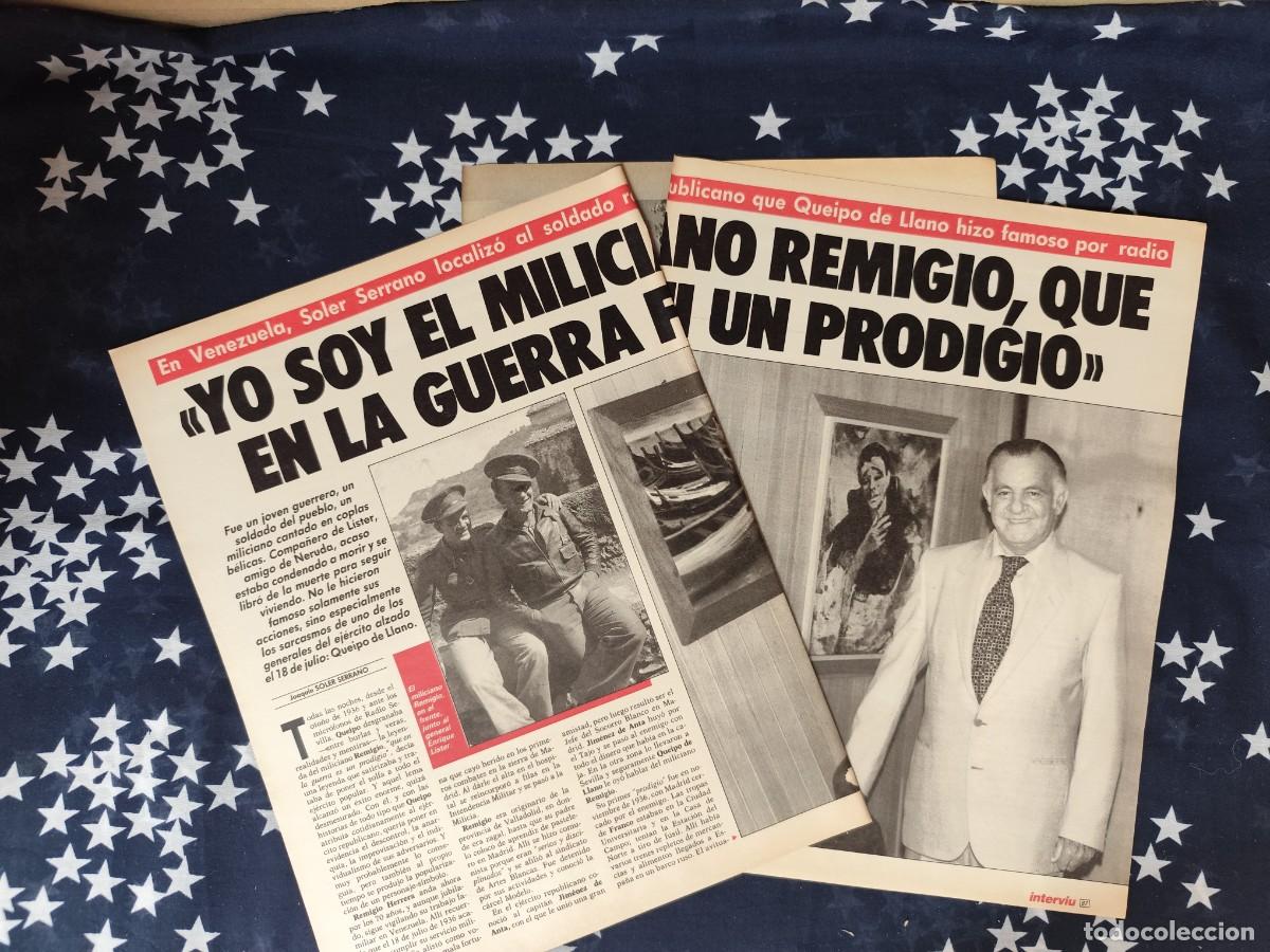 Coleccionismo de revista Intervi&uacute;: En Venezuela encontramos al miliciano Remigio Recorte/Cliping Revista Interviu 531-1986