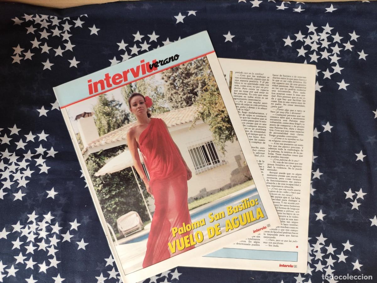 Coleccionismo de revista Intervi&uacute;: Paloma San Basilio Vuelo del &aacute;guila Recorte/Cliping Revista Interviu 531-1986