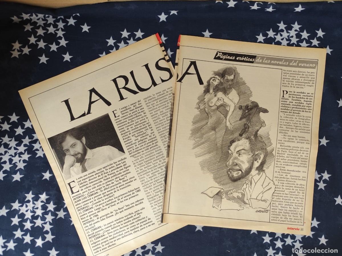 Coleccionismo de revista Intervi&uacute;: La rusa Juan Luis Cebrian Recorte/Cliping Revista Interviu 531-1986