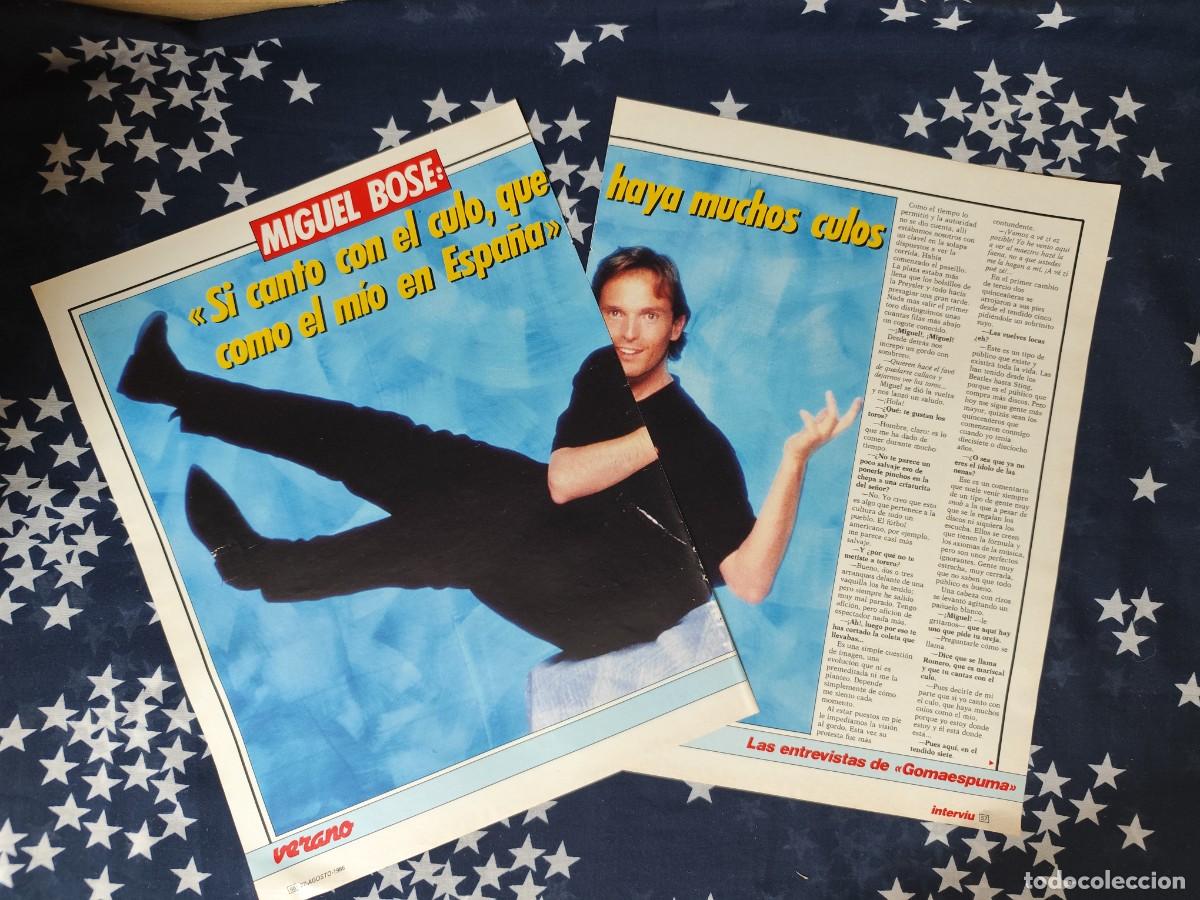 Colecionismo da Revista Intervi&uacute;: Entrevista a Miguel Bos&eacute; .Recorte/Cliping Revista Interviu 537-1986