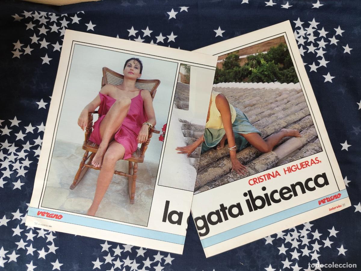 Colecionismo da Revista Intervi&uacute;: Cristina Higueras La gata ibicenca .Recorte/Cliping Revista Interviu 537-1986