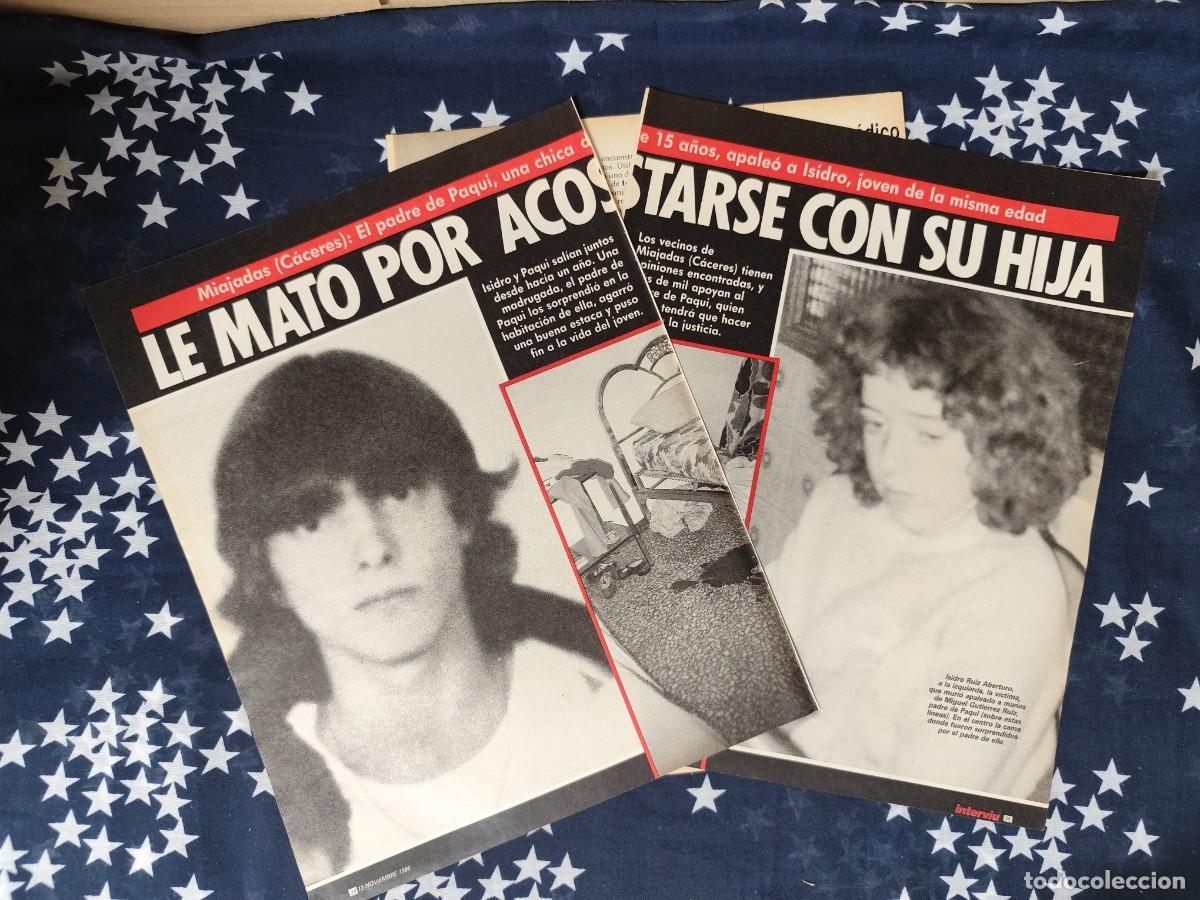 Coleccionismo de revista Intervi&uacute;: Miajadas le mato por acostarse con su hija Recorte/Cliping Revista Interviu 548-1986