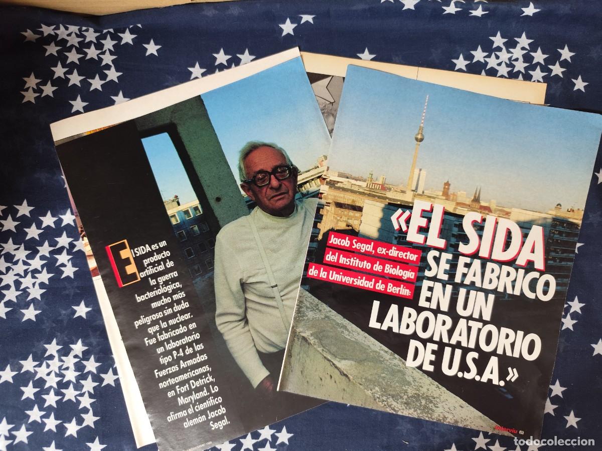Coleccionismo de revista Intervi&uacute;: El Sida se fabric&oacute; en un laboratorio USA .Recorte/Cliping Revista Interviu 548-1986