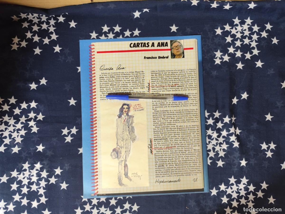 Coleccionismo de revista Intervi&uacute;: Cartas a Ana Francisco Umbral Recorte/Cliping Revista Interviu 542-1986