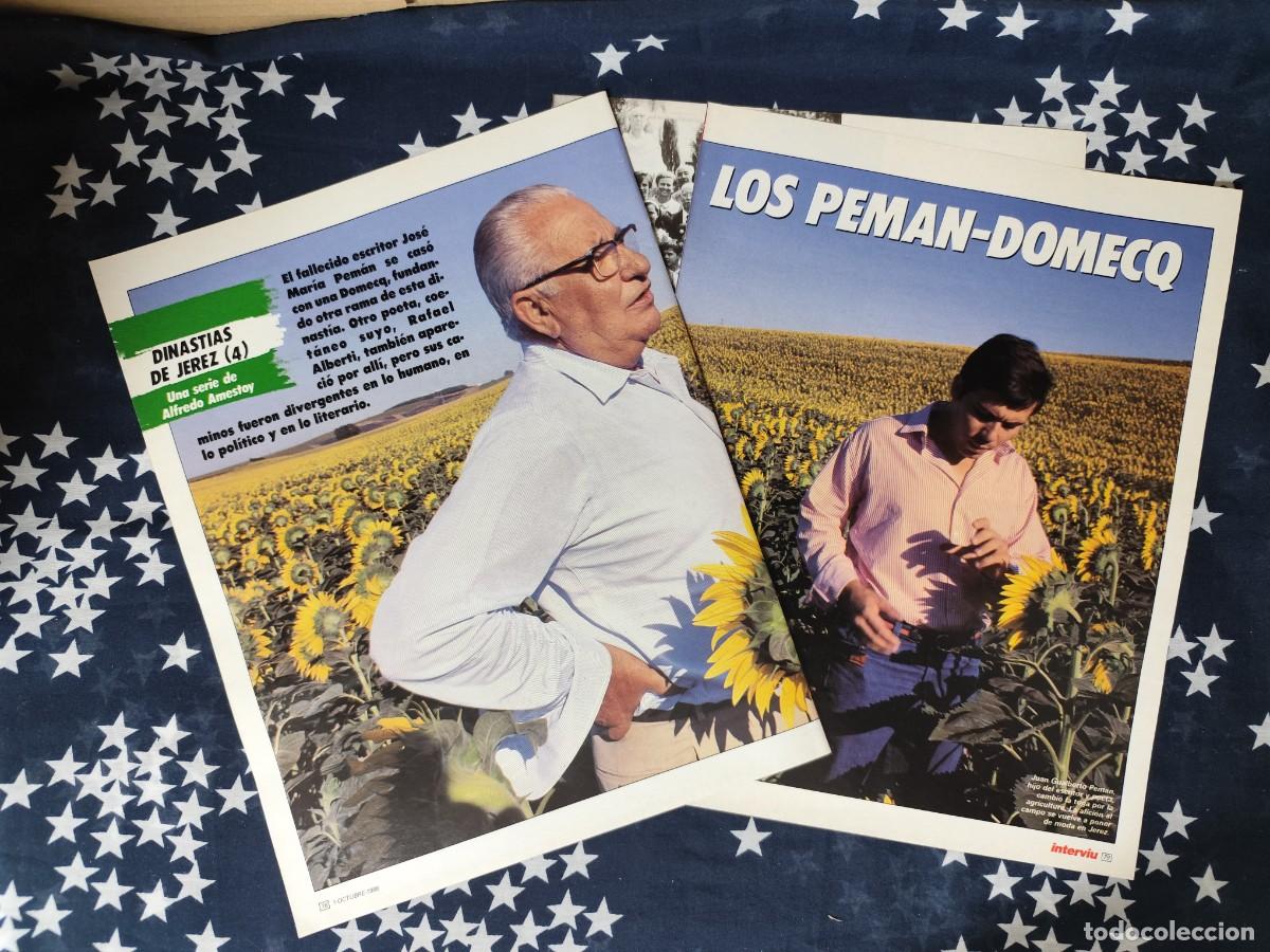 Coleccionismo de revista Intervi&uacute;: Dinast&iacute;as de Jerez (4) Los Peman -Domecq Recorte/Cliping Revista Interviu 542-1986