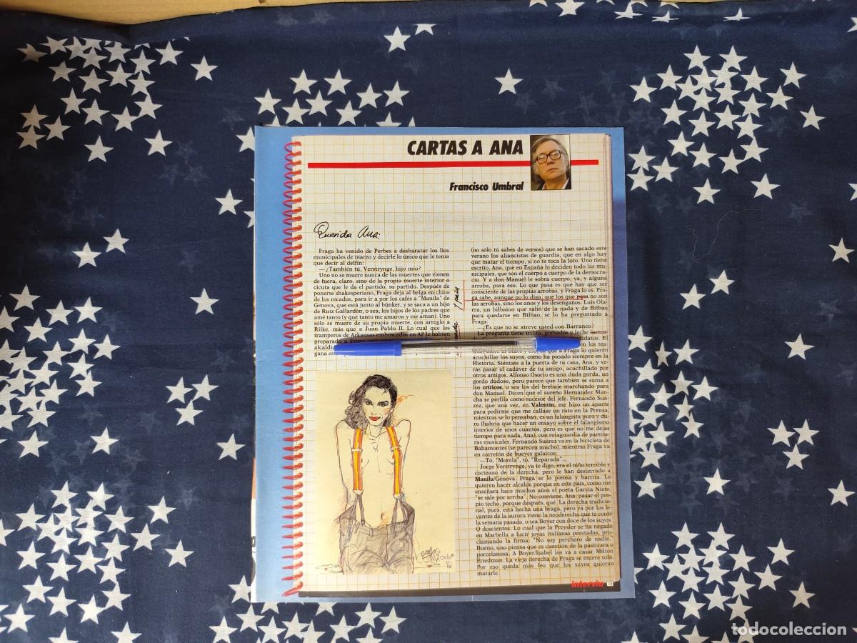 Coleccionismo de revista Intervi&uacute;: Cartas a Ana Francisco Umbral Recorte/Cliping Revista Interviu 541-1986