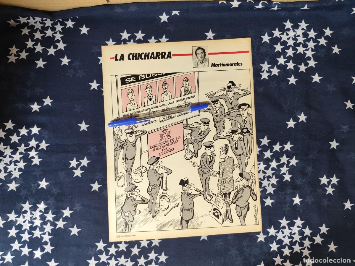 Coleccionismo de revista Intervi&uacute;: La chicharra Martinmorales Recorte/Cliping Revista Interviu 545-1986