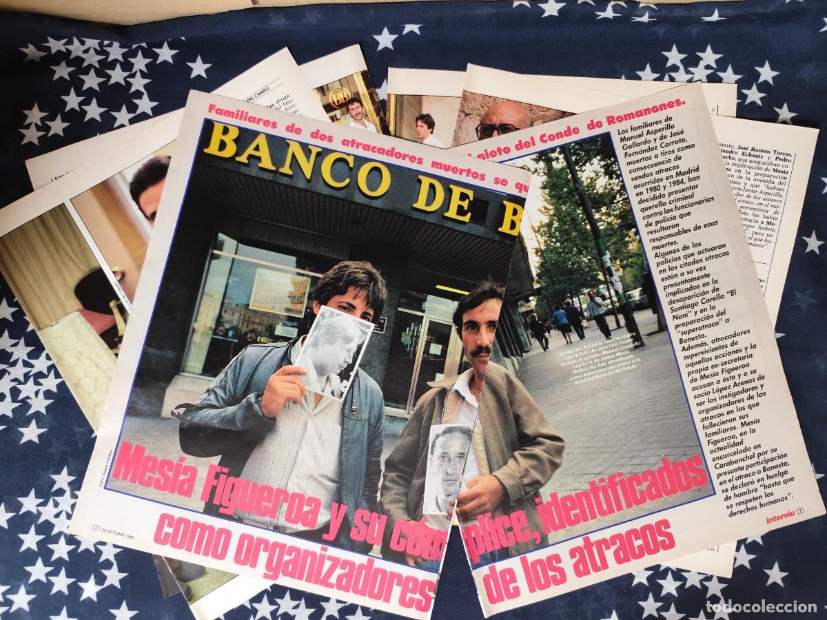 Coleccionismo de revista Intervi&uacute;: Mesia Figueroa y su c&oacute;mplice organizadores de los atracos Recorte/Cliping Revista Interviu 545-1986