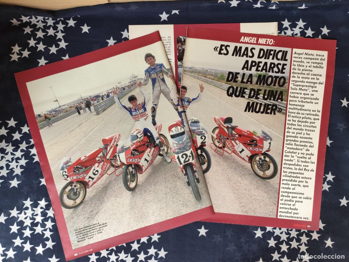 Coleccionismo de revista Intervi&uacute;: Entrevista a &Aacute;ngel Nieto Recorte/Cliping Revista Interviu 544-1986