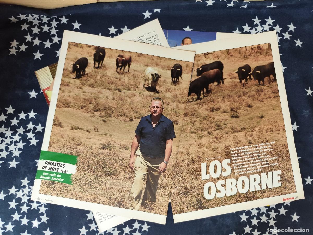 Coleccionismo de revista Intervi&uacute;: Dinast&iacute;as de Jerez Los Osborne Recorte/Cliping Revista Interviu 544-1986