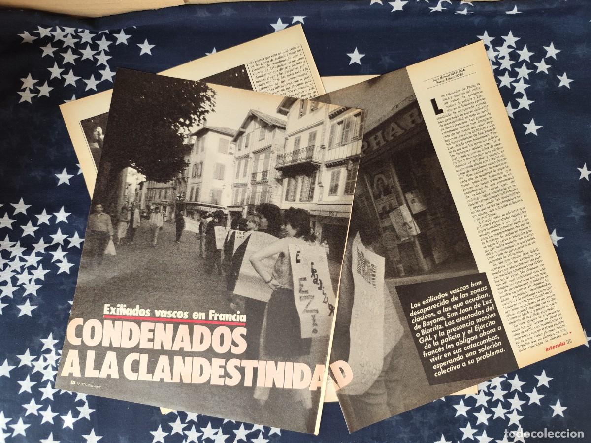 Coleccionismo de revista Intervi&uacute;: Condenados a la clandestinidad Recorte/Cliping Revista Interviu 544-1986