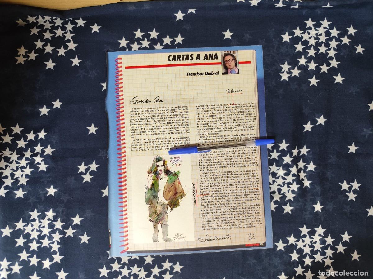 Coleccionismo de revista Intervi&uacute;: Cartas a Ana Francisco Umbral Recort&eacute;/Cliping Revista Interviu 540-1986