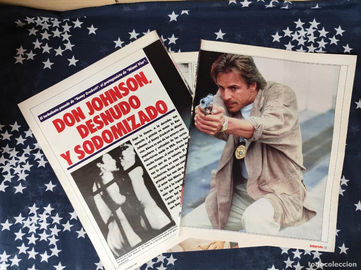 Coleccionismo de revista Intervi&uacute;: Don Johnson, desnudo y sodomizado Recort&eacute;/Cliping Revista Interviu 540-1986