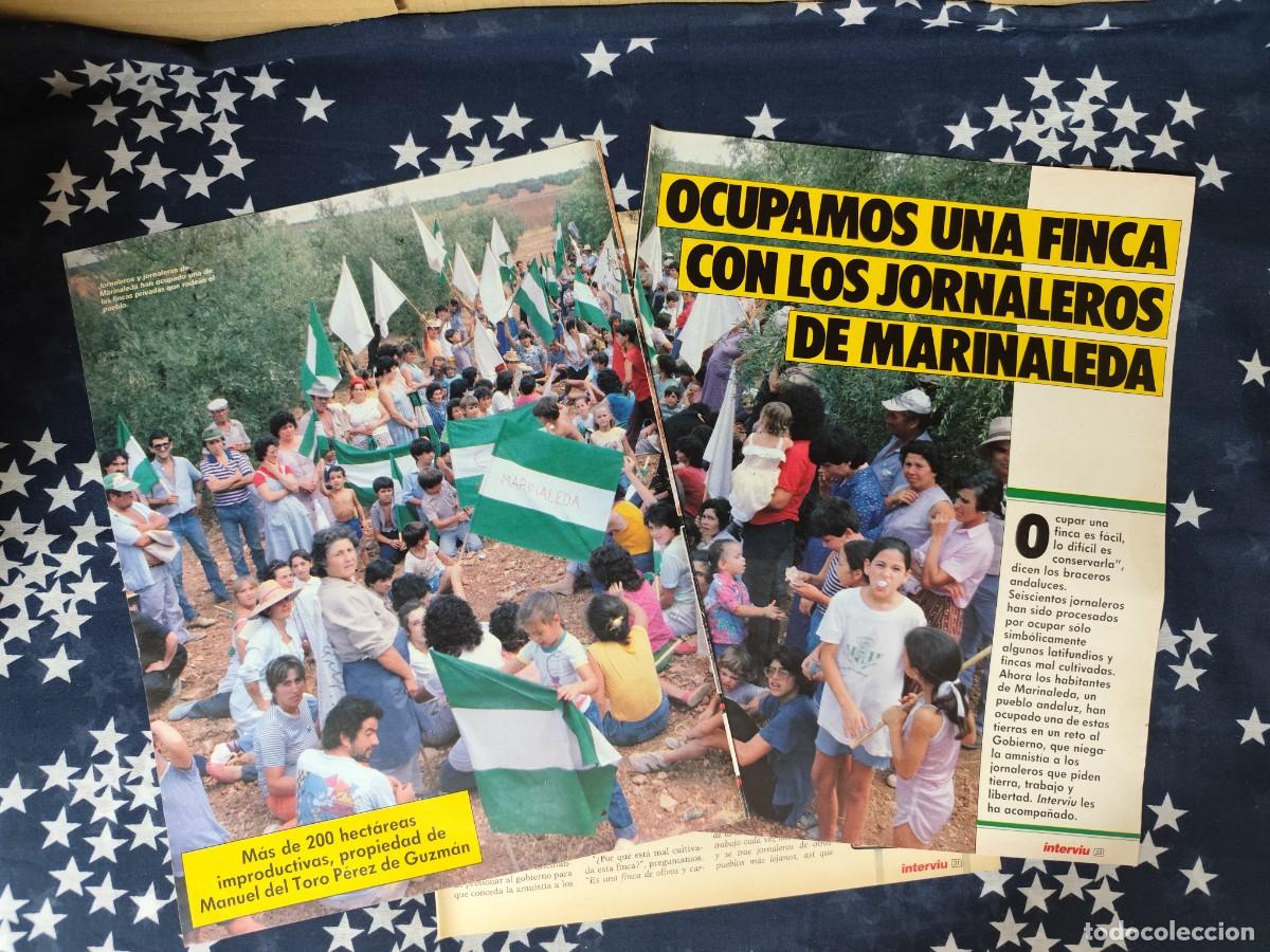 Coleccionismo de revista Intervi&uacute;: Ocupamos una finca con los jornaleros de Marinaleda Recort&eacute;/Cliping Revista Interviu 540-1986