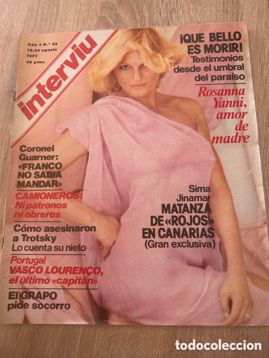 Coleccionismo de revista Intervi&uacute;: Revista interviu n&uacute;m 66 rosanna yanni