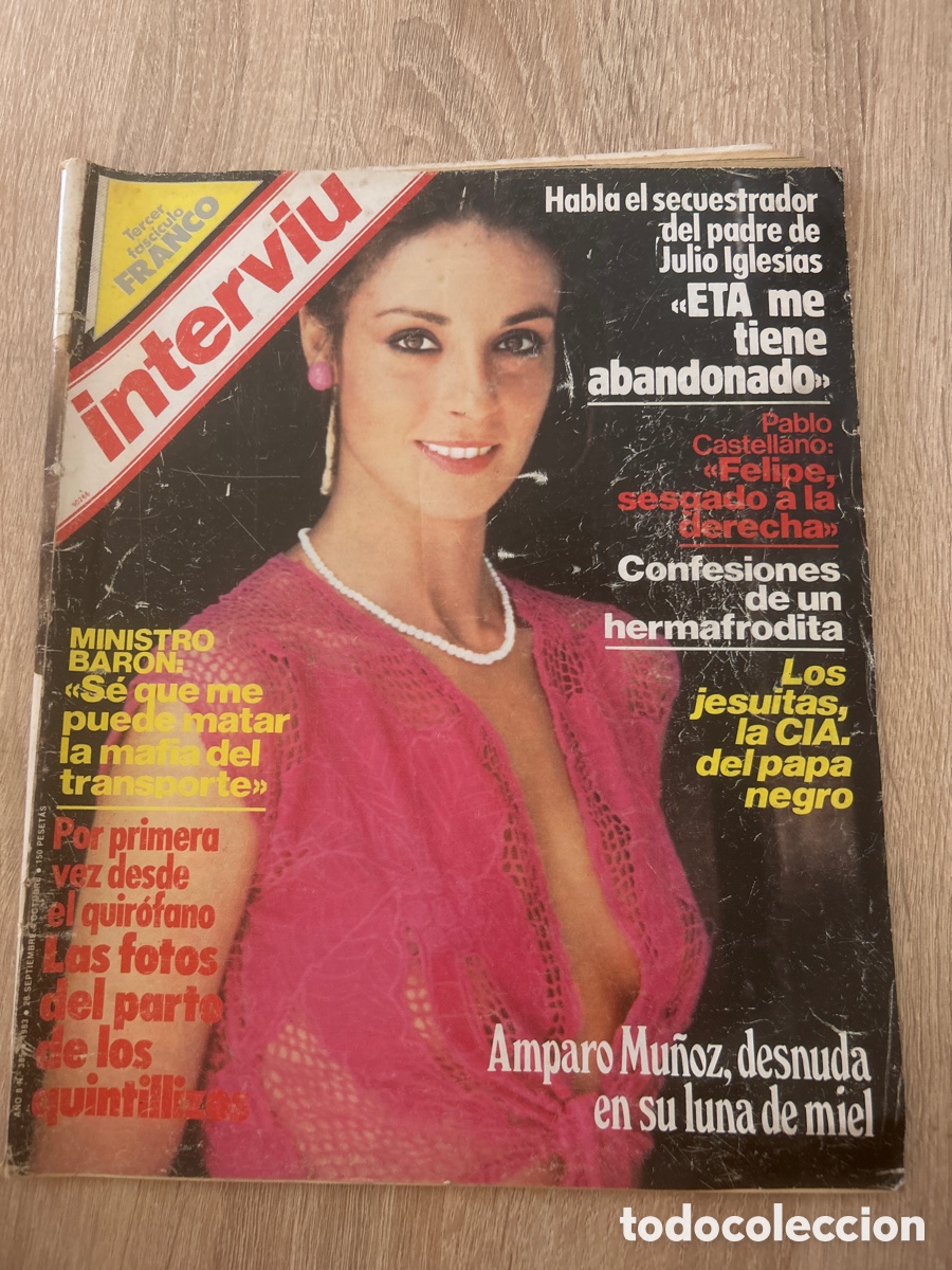 Coleccionismo de revista Intervi&uacute;: Revista interviu n&uacute;m 385 amparo mu&ntilde;oz