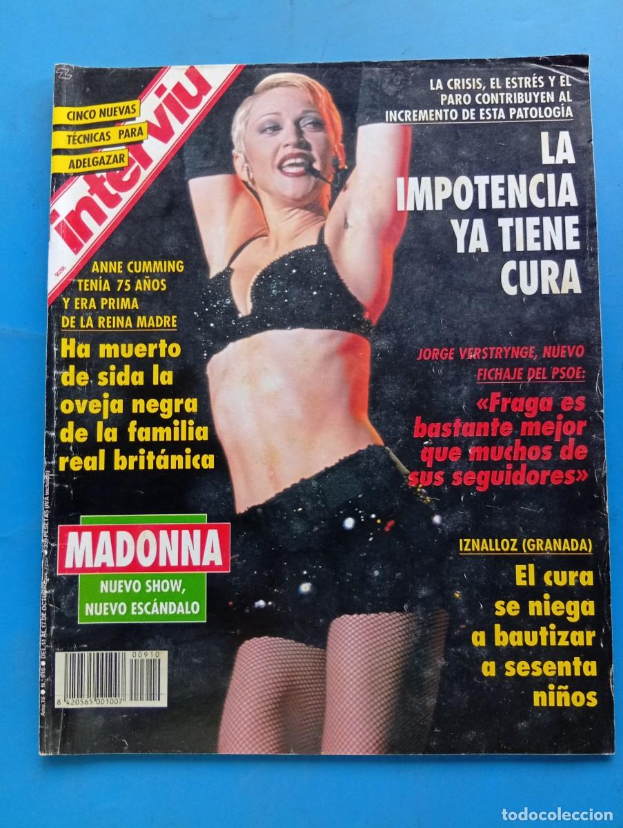 Coleccionismo de revista Intervi&uacute;: INTERVI&Uacute;. A&Ntilde;O 18. N&ordm; 910. OCTUBRE DE 1993. MADONNA. LA IMPOTENCIA YA TIENE CURA. MOSC&Uacute;, ROJO... LEER