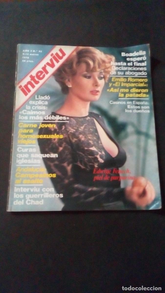 Coleccionismo de revista Intervi&uacute;: INTERVIU 95-EDWIGE FENECH-&Uacute;RSULA GREEN-BOADELLA ELS JOGLARS-F&Eacute;LIX RODR&Iacute;GUEZ DE LA FUENTE-SEVILLA
