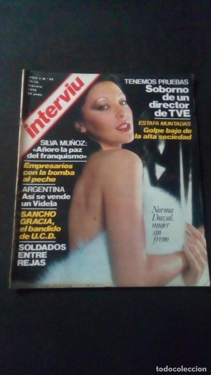 Coleccionismo de revista Intervi&uacute;: INTERVIU 92-NORMA DUVAL-TIBUR&Oacute;N SPIELBERG-MIKI-SERIAL KILLER-SHERE HITE-P&Iacute;O MOA GRAPO-SANCHO GRACIA