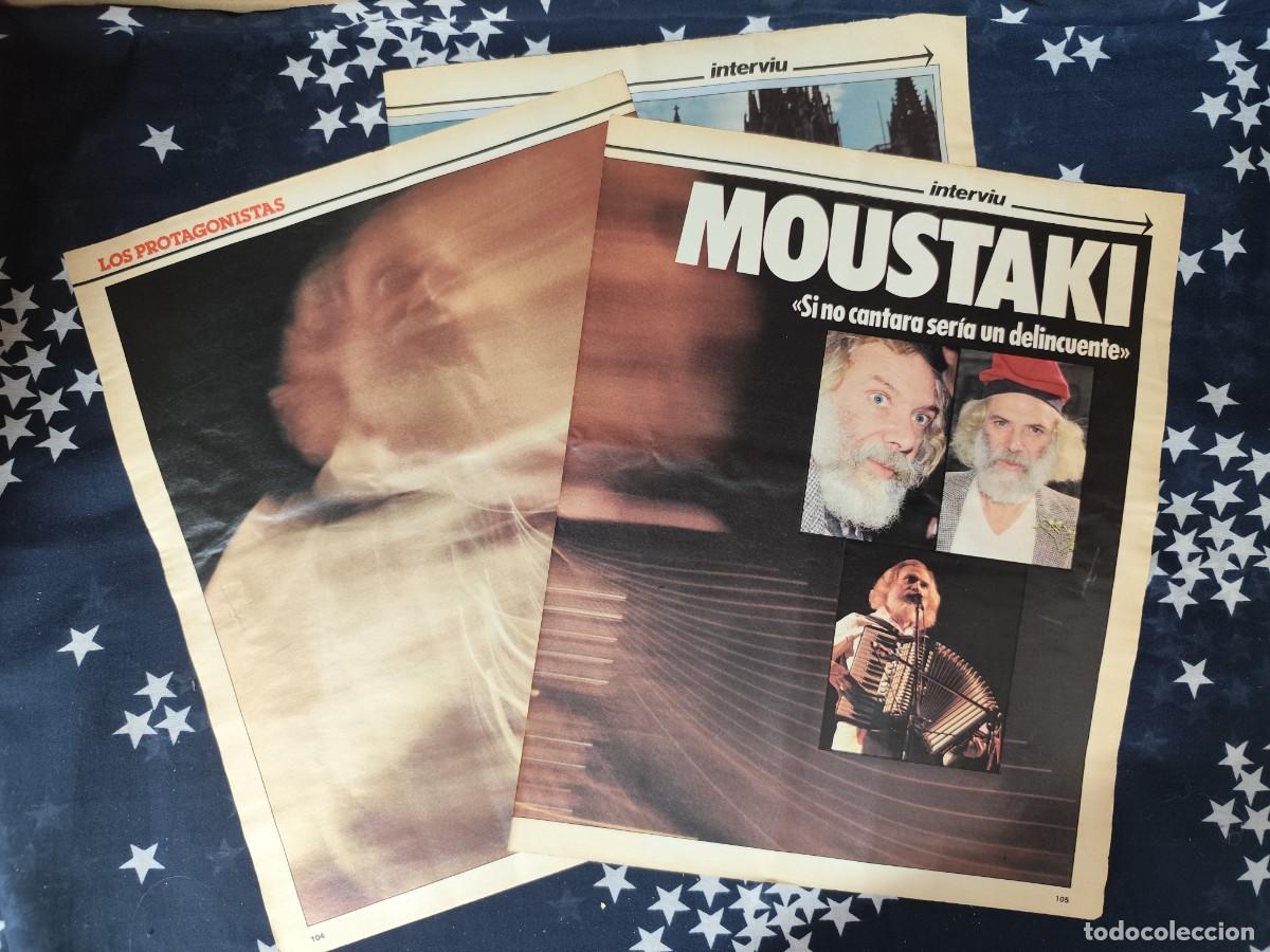 Coleccionismo de revista Intervi&uacute;: Moustaki Si no cantara ser&iacute;a un delincuente Recorte/Cliping Revista Interviu 346 - 1982