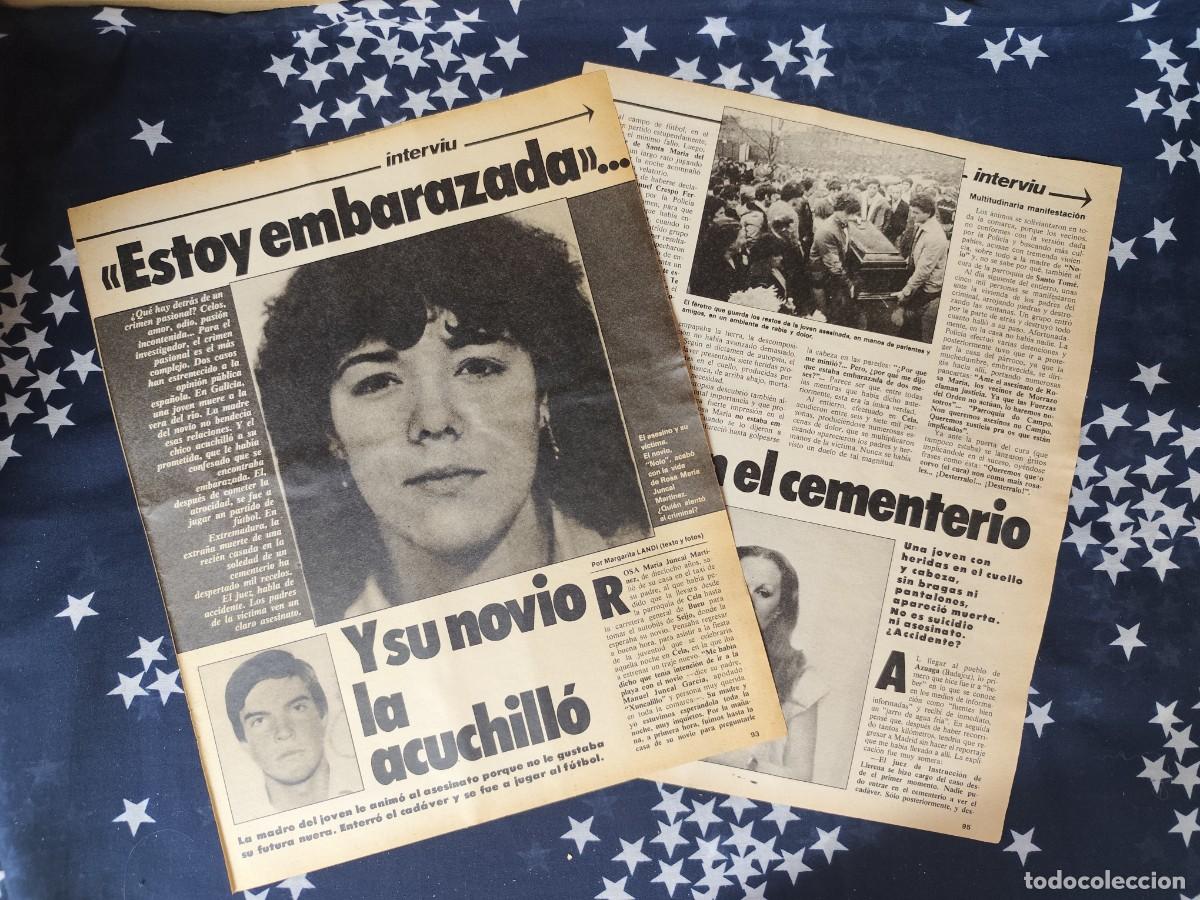 Coleccionismo de revista Intervi&uacute;: Estoy embarazada. Y su novio la acuchill&oacute; Recorte/Cliping Revista Interviu 346 - 1982