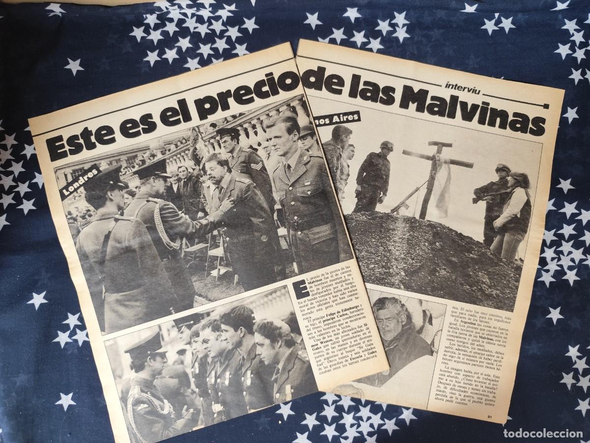 Coleccionismo de revista Intervi&uacute;: Este es el precio de las Malvinas Recorte/Cliping Revista Interviu 346 - 1982