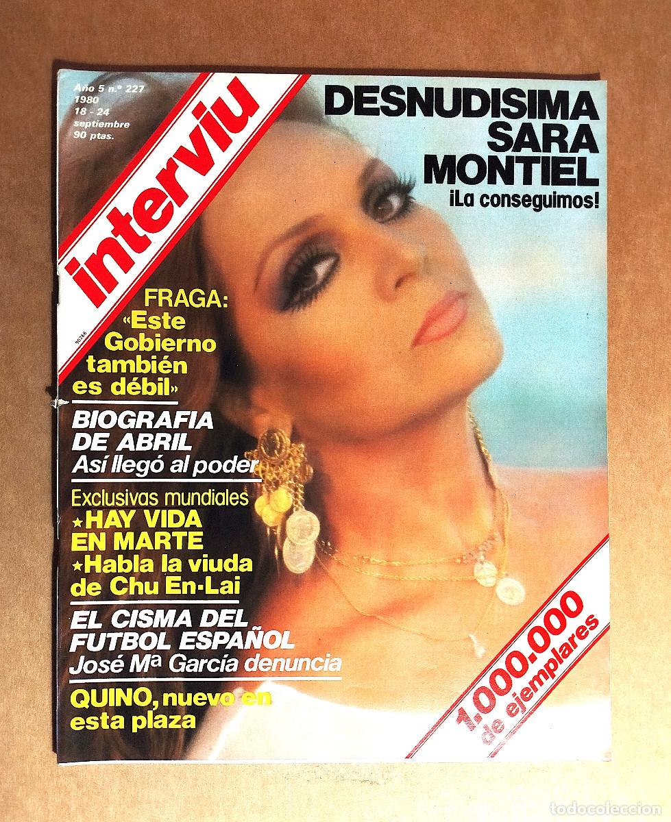 Coleccionismo de revista Intervi&uacute;: INTERVIU 227 - SEPTIEMBRE 1980 - SARA MONTIEL - SERENA GRANDI - BARBARA REY - ANGEL CRISTO