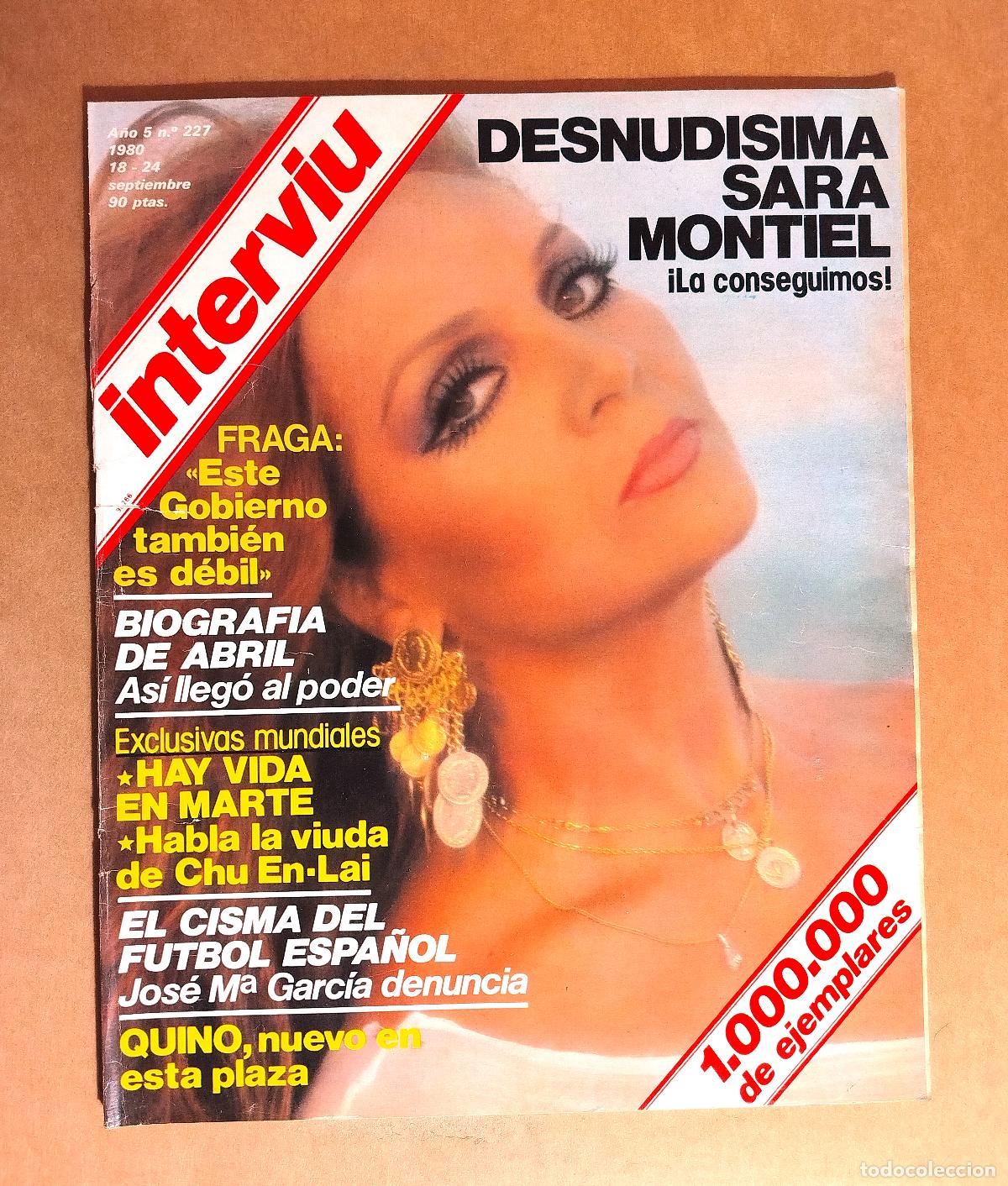 Coleccionismo de revista Intervi&uacute;: INTERVIU 227 - SEPTIEMBRE 1980 - SARA MONTIEL - SERENA GRANDI - BARBARA REY - ANGEL CRISTO