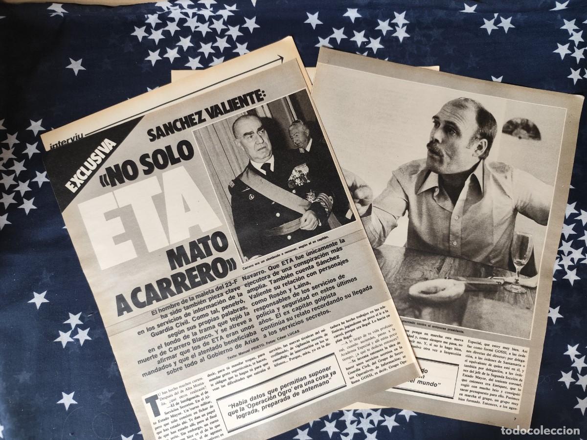 Coleccionismo de revista Intervi&uacute;: S&aacute;nchez Valiente No solo ETA Mato a Carrero Recorte/Cliping Revista Interviu 345 - 1982