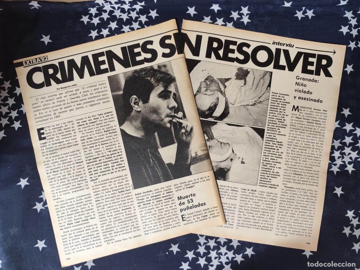 Coleccionismo de revista Intervi&uacute;: Cr&iacute;menes sin resolver Recorte/Cliping Revista Interviu 344 - 1982
