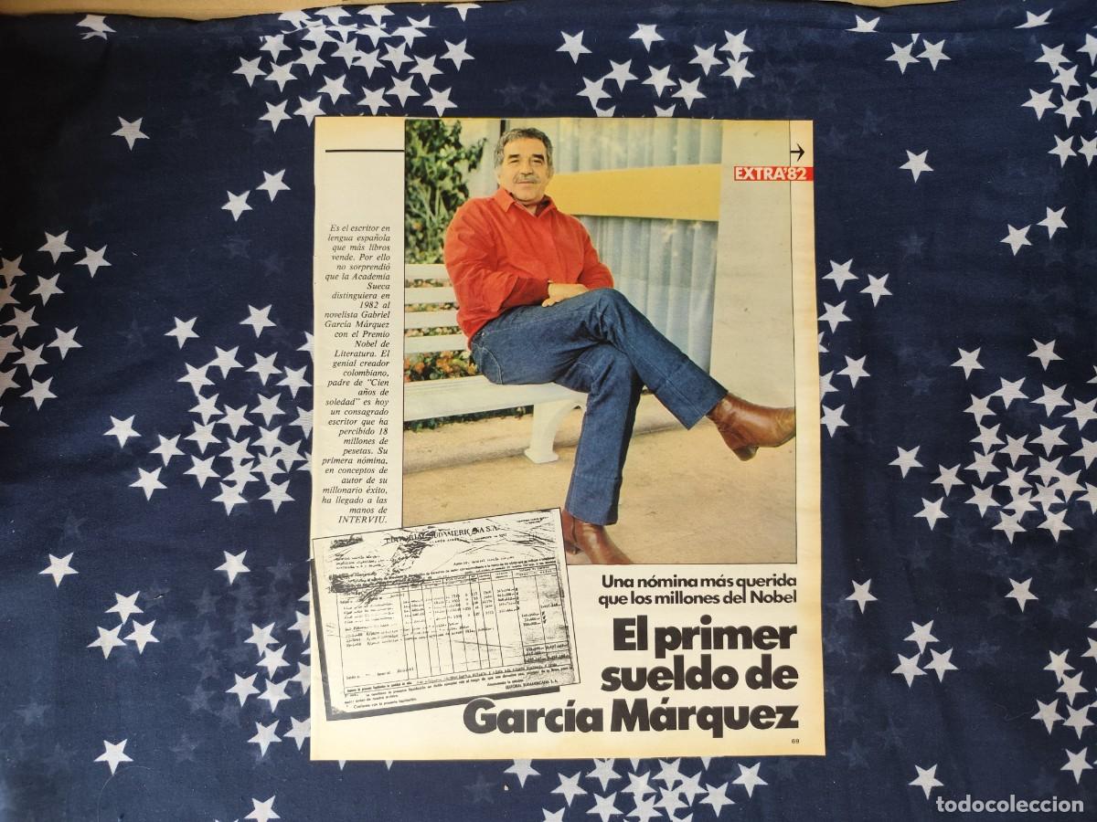 Coleccionismo de revista Intervi&uacute;: El primer sueldo de Garc&iacute;a M&aacute;rquez Recorte/Cliping Revista Interviu 344 - 1982