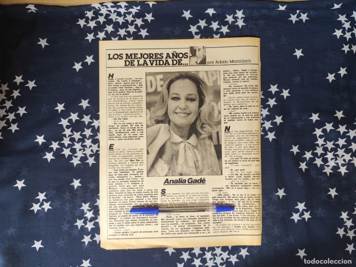 Coleccionismo de revista Intervi&uacute;: Los mejores a&ntilde;os de la vida de ... Anal&iacute;a Gade Recorte/Cliping Revista Interviu 342-1982