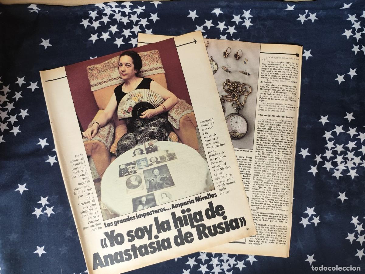 Coleccionismo de revista Intervi&uacute;: Yo soy la hija de Anastasia de Rusia Recorte/Cliping Revista Interviu 342-1982