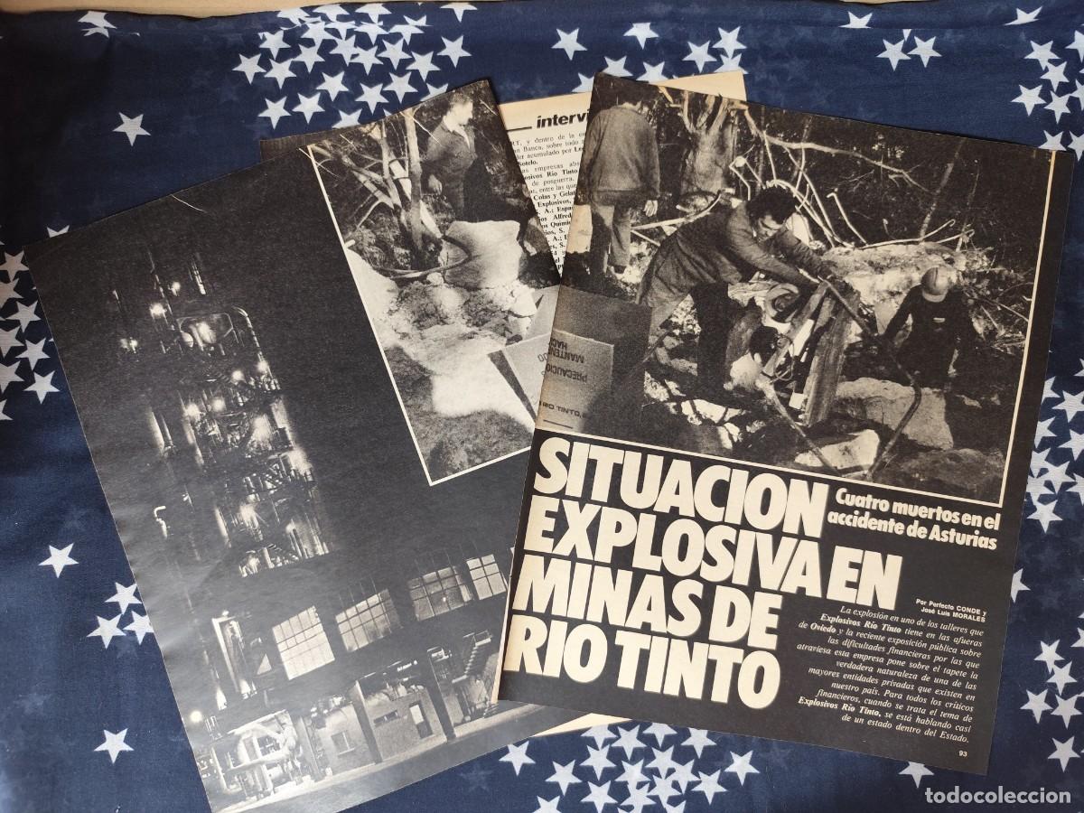 Coleccionismo de revista Intervi&uacute;: Situaci&oacute;n explosiva en Minas de Riotinto Recorte/Cliping Revista Interviu 341-1982
