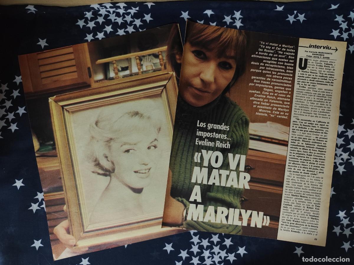 Coleccionismo de revista Intervi&uacute;: Yo vi matar a Marilyn Recorte/Cliping Revista Interviu 341-1982