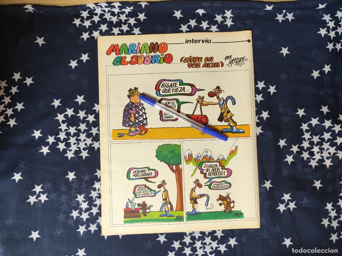 Coleccionismo de revista Intervi&uacute;: Mariano el sobrio Forges Recorte/Cliping Revista Interviu 340-1982