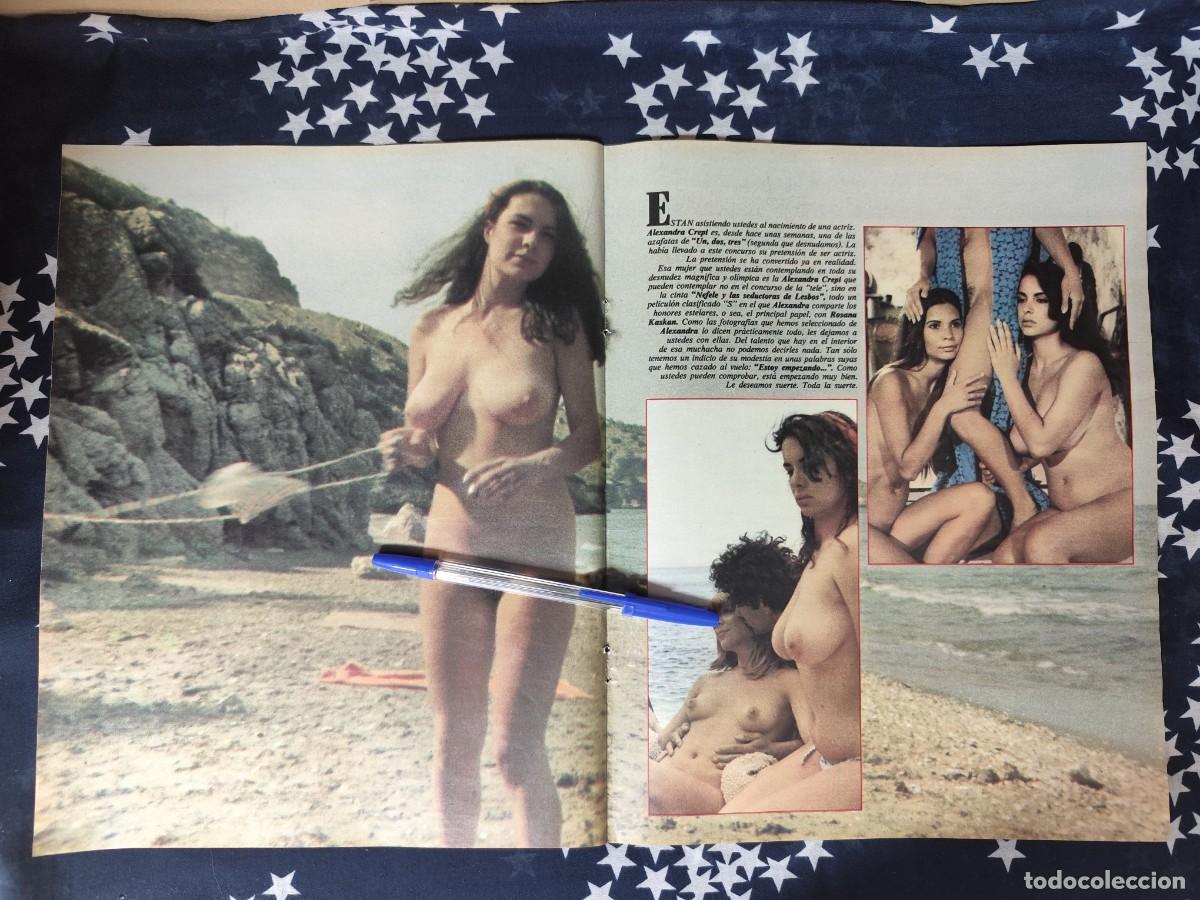 Coleccionismo de revista Intervi&uacute;: Alexandra Crepi del Un,dos,tres al cine S Recorte/Cliping Revista Interviu 340-1982