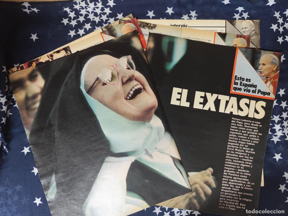 Coleccionismo de revista Intervi&uacute;: El &Eacute;xtasis Est&aacute; es la Espa&ntilde;a que vio el Papa Recorte/Cliping Revista Interviu 339-1982