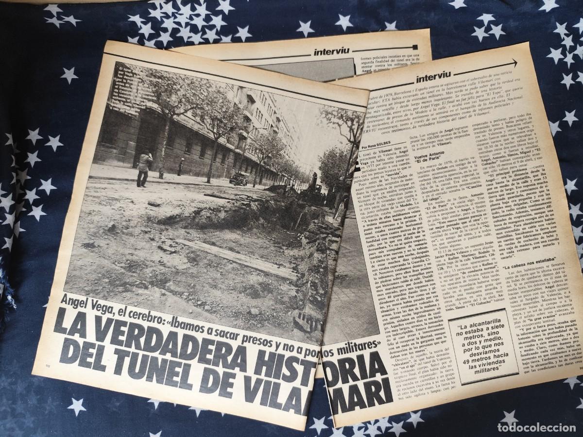 Coleccionismo de revista Intervi&uacute;: La verdadera historia del t&uacute;nel de Vilamari Recorte/Cliping Revista Interviu 339-1982