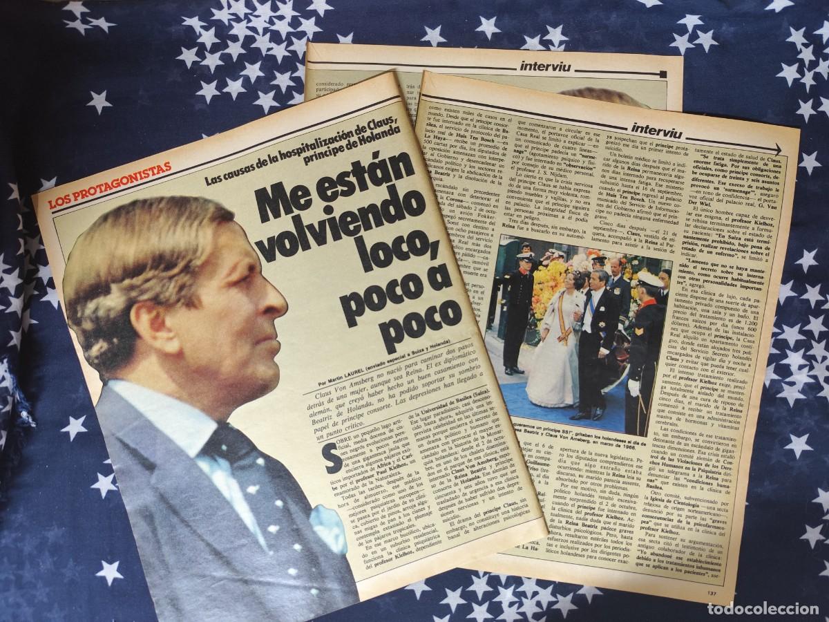 Coleccionismo de revista Intervi&uacute;: El pr&iacute;ncipe de Holanda Me est&aacute;n volviendo loco poco a poco Recorte/Cliping Revista Interviu 338-1982