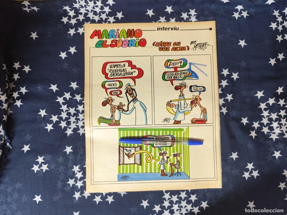Coleccionismo de revista Intervi&uacute;: Mariano el sobrio Forges Recorte/Cliping Revista Interviu 338-1982