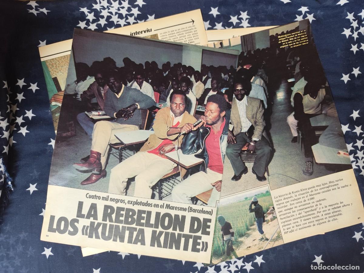 Coleccionismo de revista Intervi&uacute;: La rebeli&oacute;n de los Kunta Kinte Recorte/Cliping Revista Interviu 338-1982