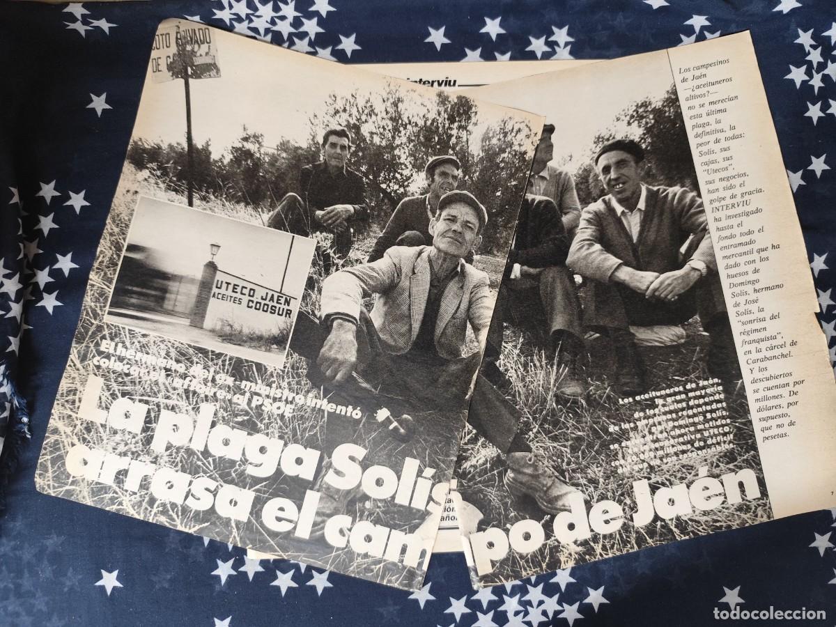 Coleccionismo de revista Intervi&uacute;: La plaga Sol&iacute;s arrasa el campo de Ja&eacute;n Recorte/Cliping Revista Interviu 338-1982