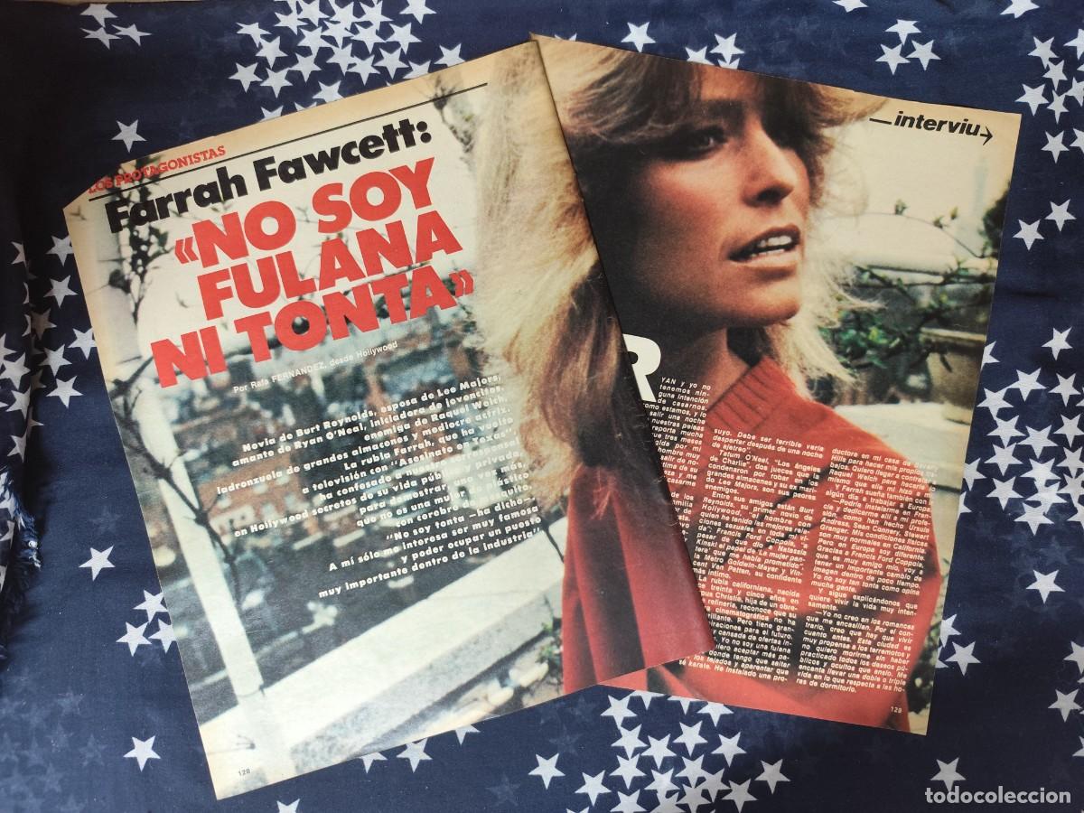 Coleccionismo de revista Intervi&uacute;: Farrah Fawcett No soy fulana ni tonta Recorte/Cliping Revista Interviu 337-1982