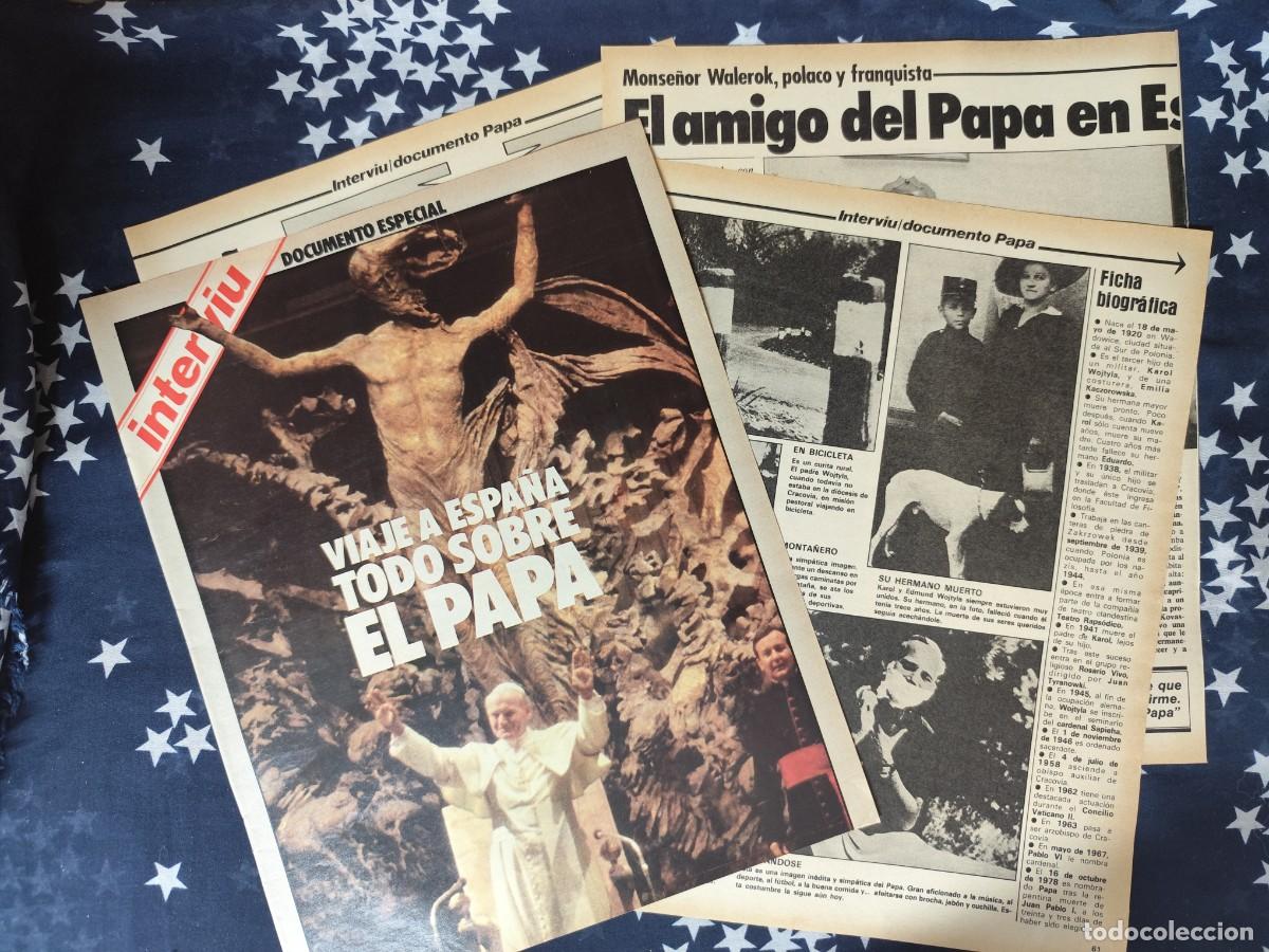 Coleccionismo de revista Intervi&uacute;: Viaje a Espa&ntilde;a Todo sobre el Papa Recorte/Cliping Revista Interviu 337-1982
