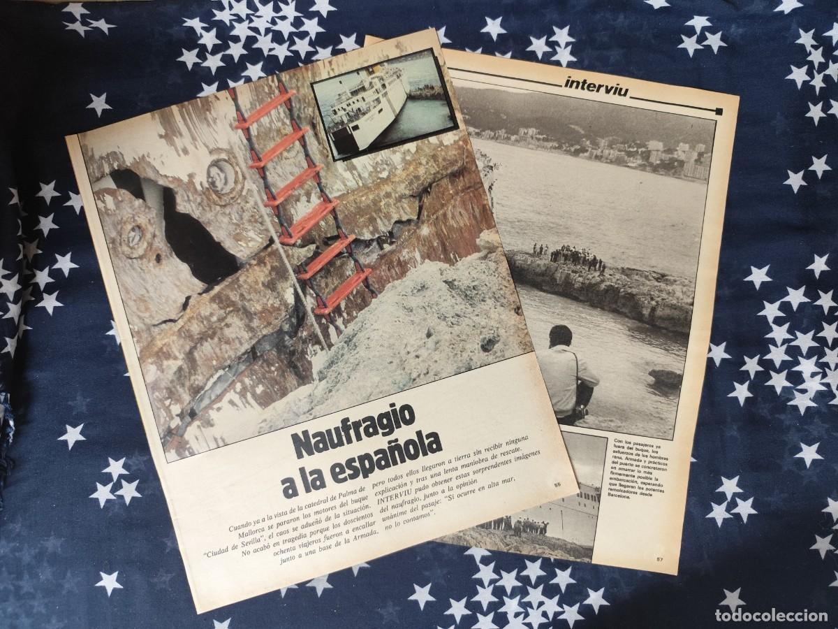 Coleccionismo de revista Intervi&uacute;: Naufragio a la espa&ntilde;ola Recorte/Cliping Revista Interviu 337-1982